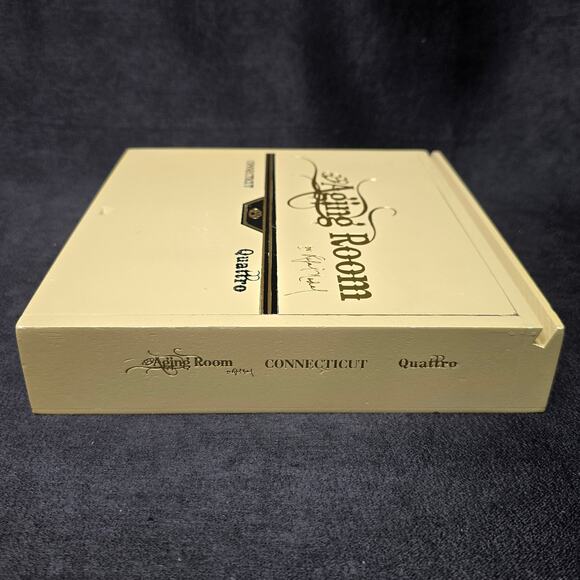 Aging Room Quattro Connecticut Empty Wood Cigar Box 8" x 9" x 2" - Picture 3 of 11